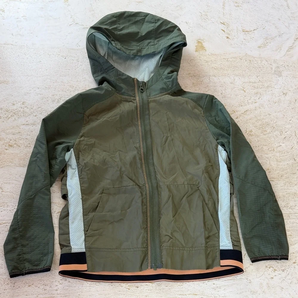Russell Dri Power 360 Boys 8 Nylon Full Zip Performance Jacket Coat Green